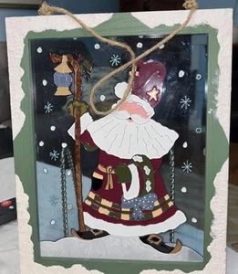 Hermitage Pottery 1997 Stain Glass Santa Capturing The Festive Spirit - Bild 1 von 13