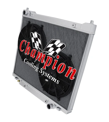 Radiador DR 2 filas serie CR, ventiladores de 14" para Ford E-450 Super Duty 2004-2017 Foto 1 de 4