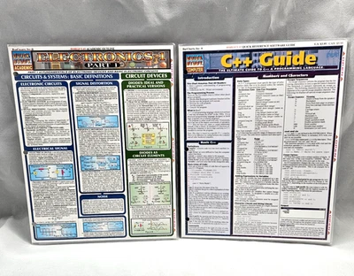 2 Vintage BarCharts Quick Study Computer C++ Guide & Academic Electronics 1 - Image 1 of 4