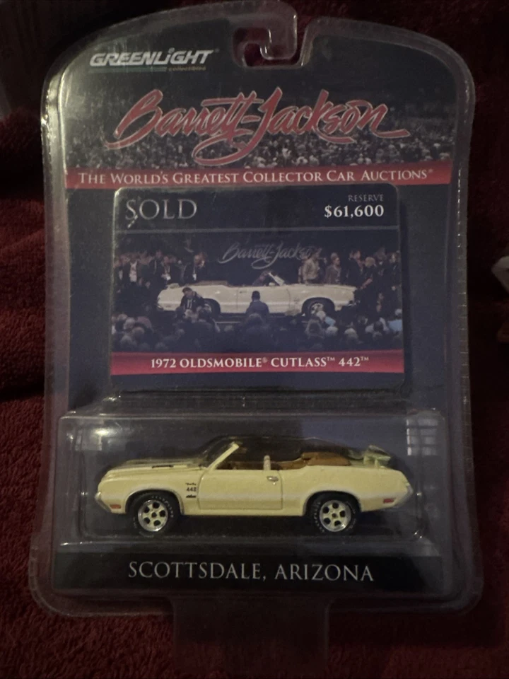 (JL-1) 1/64 Greenlight 1972 Barrett Jackson Oldsmobile Cutlas 442 - Image 1 of 4