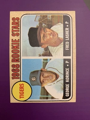 1968 TOPPS #447 GEORGE KORINCE/FRED LASHER (RC) TIGERS EX+ - Image 1 of 2