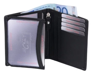 Ausweishülle KFZ Mappe Passhülle LEAS Geldbörse Echt-Leder, Portemonnaie schwarz - Bild 1 von 4