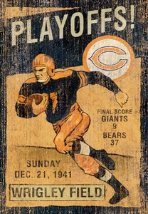 16x20" CANVAS Decor.Room design art print.Playoff Football Giants vs Bears.6115 - Picture 1 of 1