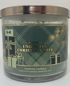 NEW Bath & Body Works Under The Christmas Tree 3 Wick 14.5 Oz White Barn Candle - Picture 1 of 2