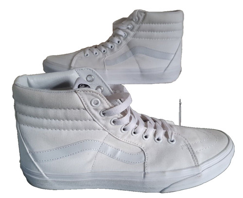 VANS OFF THE WALL HI TOP UOMO TAGLIA UK 8 EUR TAGLIA 42 US 9 BIANCO BIANCO.