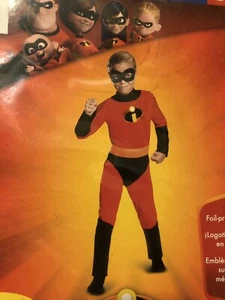 Disney Incredibles 2 Dash Kostüm NEU Junge Gr. S M L Overall, Gürtel & Maske - Bild 1 von 6