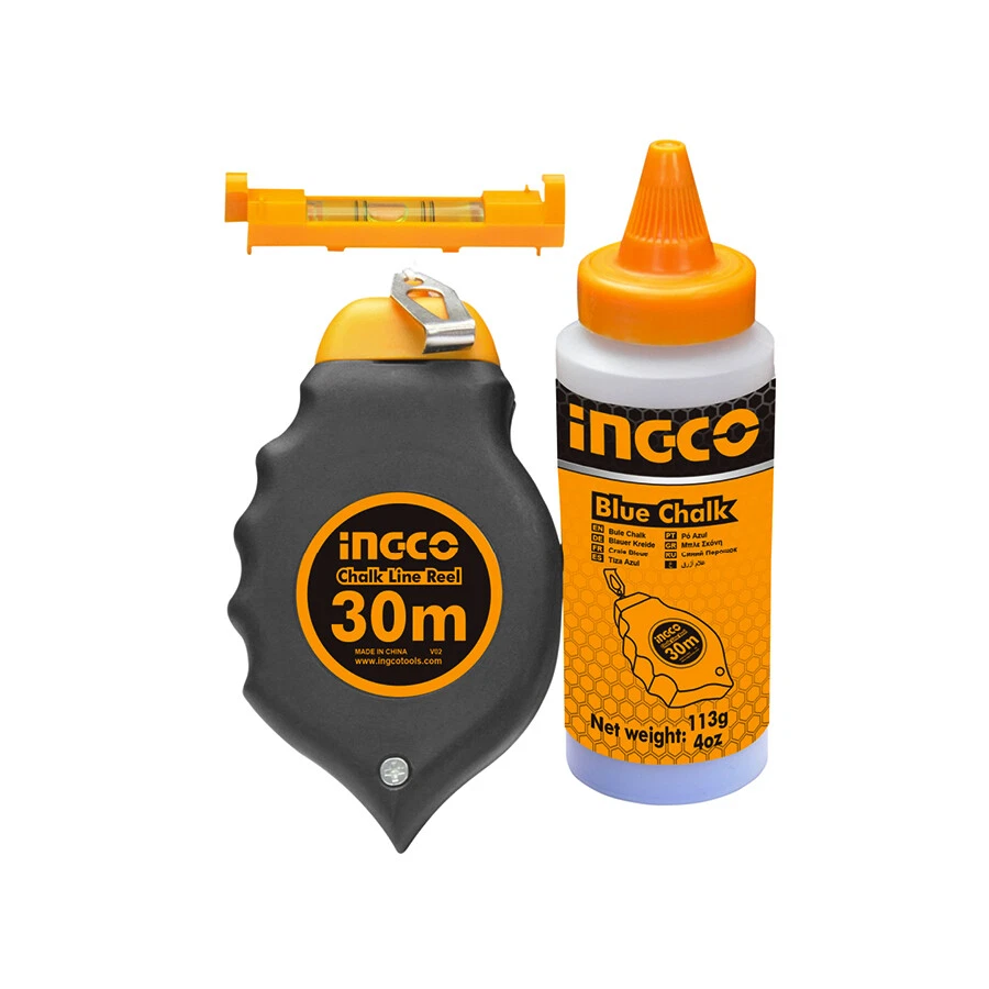 INGCO TRACCIALINEA CON LIVELLA e POLVERE BLU 30MT
