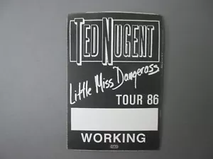 Ted Nugent backstage pass AUTHENTIC Little Miss Dangerous Tour 1986! - Picture 1 of 1