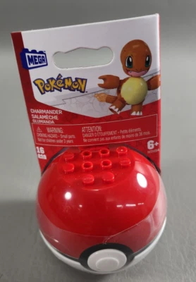 Mega Construx Pokémon Poke Ball Charmander Mini figure New - Image 1 of 3