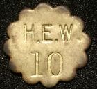H.E.W. PICKER'S CHECK CANNING TOKEN 10 ADMIRAL MD COIN MEDAL HENRY EMIL WAGNER