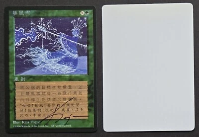 SIGNED MtG Magic Kaja Foglio Artist Proof Chinese BB 4E Fourth Ed _ Winter Blast - Image 1 of 2