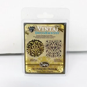 Sizzix Deco Emboss by Vintaj Small Embossing Folder 657656 NEW - Picture 1 of 4