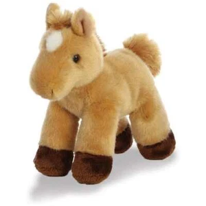 Aurora Mini Flopsies Prancer Light Brown Horse 20Cm Soft Plush Toy Stuffed NEW - Picture 1 of 3