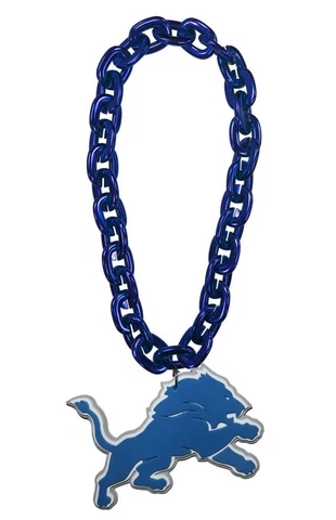 Detroit Lions NFL Touchdown Fan Chain 10 Inch 3D Foam Necklace Cover