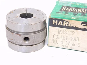USED HARDINGE NO.4 W&S MASTER COLLET PAD 7/8" HEX - Picture 1 of 1