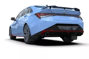 Rally Armor Mud Flaps For Hyundai 2022-2023 Elantra N & N Line w Light Blue Logo - Picture 1 of 5