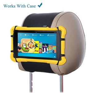 TFY Universal Car Headrest Mount Silicon Holder for 7-10 Inch Kindle Fire Tablet - Picture 1 of 8