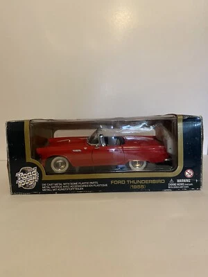 ROAD TOUGH 1955 RED FORD THUNDERBIRD 1:18 DIE-CAST CAR #92068  BOX HAS SOME DAMA - Image 1 of 4