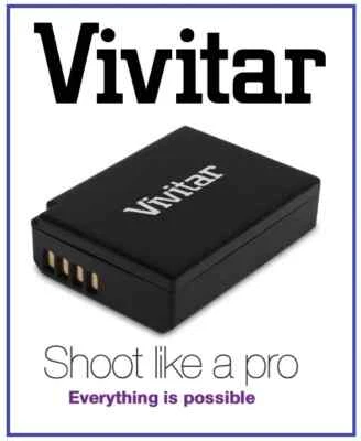 Vivitar 2 Pck LP-E10 High Capacity Camera Rechargeable Battery Canon Replacement - Image 1 of 3