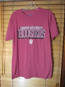 Indiana University Hoosiers Men's M Pink/Red Distressed Logo Champion Shirt EUC - Picture 1 of 4