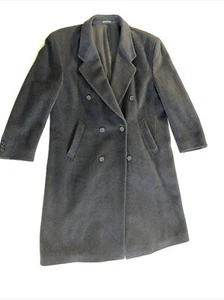Vitali Collezione WOOL & CASHMERE OVERCOAT Men’s Black Double Breasted ITALY 48 - Bild 1 von 16