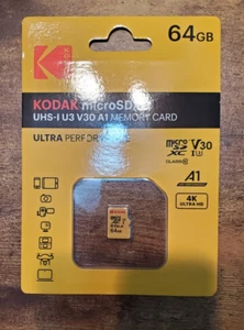 Carte Mémoire Micro SD 64Go Kodak pour Samsung Galaxy A55, A35, A25, A15, A15 5G - Photo 1 sur 2