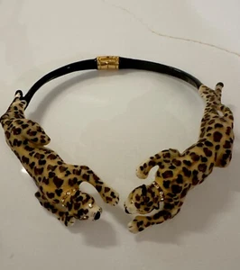 Rare Creart Brass Leopard Choker Necklace Made In Italy - Picture 1 of 7