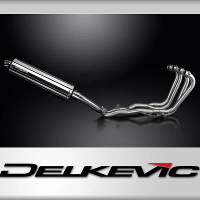 Honda CBR1000F FH-FX Hurricane 87-99 Full Exhaust 4-1 18" Oval Stainless Muffler — 第 1/4 张图片