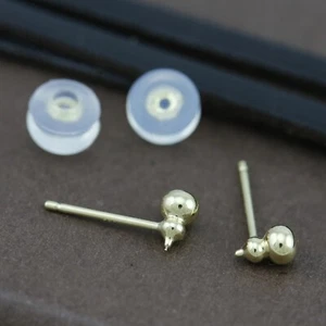 Genuine 18CT YG Mini Gourd Studs Earrings - 1 Pair - Bild 1 von 6