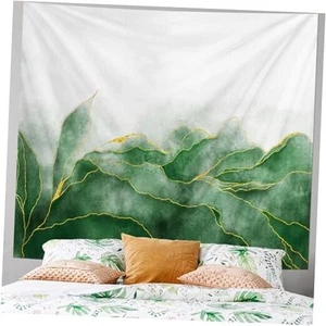  Nature Tapestry for Bedroom Aesthetic, Green Leaves Wall Mural Ceiling  - Picture 1 of 7