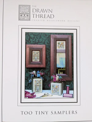 The Drawn Thread Cross Stitch Chart TWO TINY SAMPLERS - Image 1 of 4