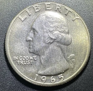 1965 Washington Quarter Doubled Die Coin-Strong Doubling- Raw Coin - Picture 1 of 9