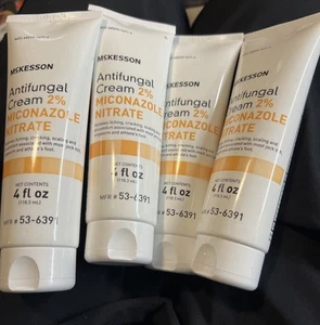 Antifungal Itch Relief Foot Cream 2% Miconazole Nitrate 4 oz Tubes Pack of 4 - Picture 1 of 3
