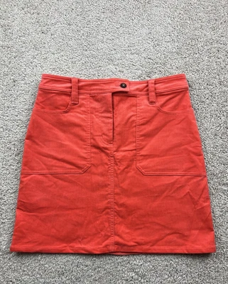 全新带标签 Boden Cavendish 铅笔裙女式 8R 码珊瑚迷你 A 字口袋 — 第 1/4 张图片