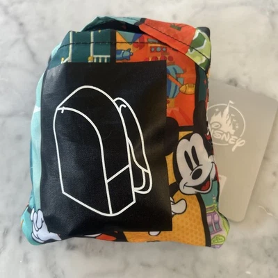Disneyland Paris Backpack Foldaway Disney Mickey Mouse Lightweight Travel Bag  - Image 1 of 4