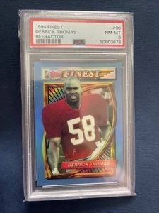 1994 DERRICK THOMAS Topps Finest REFRACTOR #30 PSA 8 HOF Low Pop SP - Picture 1 of 2