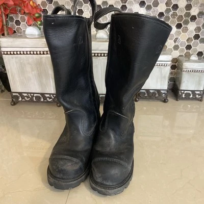 SympaTex Vibram Black Leather Waterproof Fire Boots USA Men’s Size 5W  - Image 1 of 4