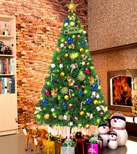  2.1m/7FT Christmas Tree Artificial Pine Christmas Tree Holiday Party Decorate 
