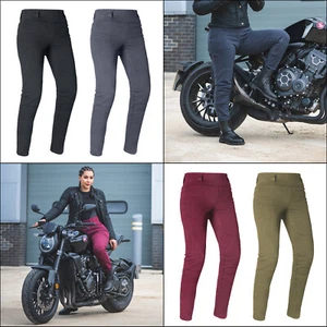 Oxford Super 2.0 Ladies Motorcycle Leggings Aramid Bike Trousers Jeans Khaki - Picture 1 of 35