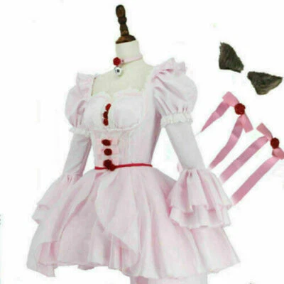 Nekopara Chocola Vanilla Cosplay Costume Women Sweet Lolita Dress With Tail Ears - Image 1 of 4