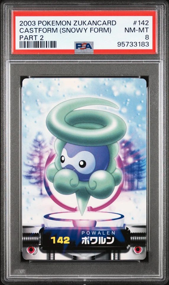 PSA 8 Castform (Snowy Form) 142 Carddass Pokemon  Zukancard Zukan - Image 1 of 2