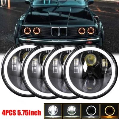 Combo de luces giratorias de faros LED 4x 5-3/4 5,75" para BMW 325i 528i 535i E30 Foto 1 de 4