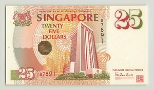 SINGAPORE 25 Dollars 1996, P-33, Monetary Authority Commemorative, UNC w/ Folder - Picture 1 of 3