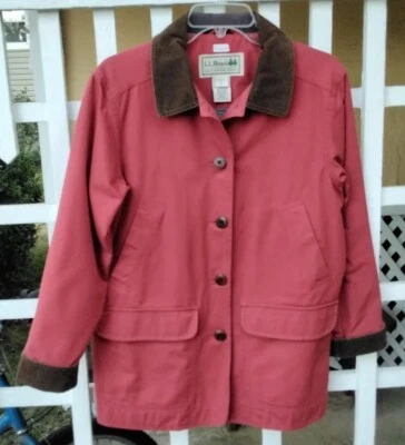 LL Bean Barn Coat Chore Jacket Adirondack Flannel Lined Womens Medium Petite - Image 1 of 4