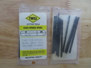 10 pcs TWILL Wire Gauge Number #43 Jobber Length Black Oxide Twist Drills BRAZIL - Picture 1 of 1