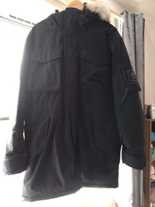 TIMBERLAND MENS NORDIC EDGE PARKA XL BLACK / CHARCOAL GREY USED - Picture 1 of 21