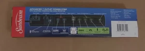 NEW Sunbeam Advance 7 Outlet Power Strip With Surge Protector  "FAST SHIPPING" - Picture 1 of 2