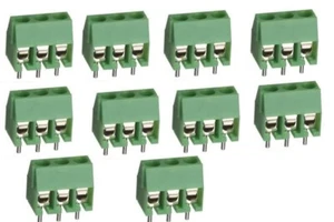 10 PEZZI Morsettiera PCB 3 poli 3,5 mm per circuito stampato H 8,5 mm L 11 mm - Imagen 1 de 1