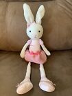 JELLYCAT Bitsy Ballerina BUNNY Plush Stuffed Animal Rabbit Pink Read