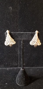 Pendientes de árbol de Navidad en tono plateado para vacaciones - Imagen 1 de 5